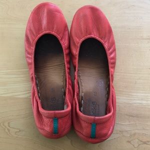 Tieks coral orange ballet flat